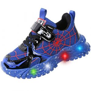 Vorkhuaeri Chaussures Lumineuses pour Garçons et Filles, Baskets de Marche LED Enfants, Baskets Clignotantes Mode, Chaussures Course Athlétiques (28,B-Blue) (CHEMANEU, neuf)
