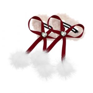 PartyKindom 2pi&egrave;ces Lot De Pinces &agrave; Cheveux Forme De C&oelig;ur Avec N&oelig;ud Pour Femmes Pour Saint-valentin F&ecirc;tes (Brushira, neuf)