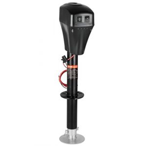 VEVOR Cric de Remorque &Eacute;lectrique, 2267 kg, Cric de Camping-Car Robuste avec Connecteur &agrave; 2 Voies, Manivelle, LED, Plage de Levage 255-860 mm, R&eacute;sistant aux Intemp&eacute;ries, pour Remorques Camping-Cars (VEVOR Direct Store FR, neuf)