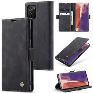 Sojlecyu Coque pour Samsung Galaxy Note 20 4G / 5G Case &agrave; Rabat Pochette Portefeuille Etui Premium en Cuir PU Flip CaseHousse Protection Fermeture Magnetique Cover pour Samsung Galaxy Note 20 5G, Noir (Sojlecyu EU, neuf)