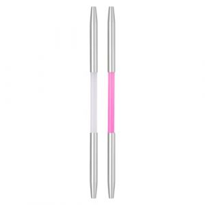 Lot de 2 stylos &agrave; double pointe avec poign&eacute;e triangulaire et capuchons de protection transparents pour des d&eacute;tails pr&eacute;cis et un remplissage de couleur des ongles avec tige transparente (QYSH-MXW, neuf)