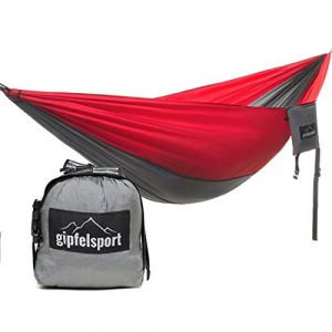 gipfelsport hamac Ultra léger en Soie de Parachute Gris/Rouge avec Cordes (gipfelsport, neuf)