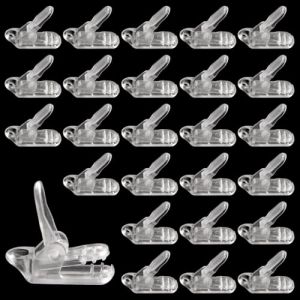 Lyeteung 25 Pi&egrave;ces Tente Clips, Clip de B&acirc;che en Plastique, Pinces Clips de B&acirc;che de Tente, Clips de B&acirc;che Auvents pour l'ext&eacute;rieur Camping, Transparent (Lyeteung, neuf)