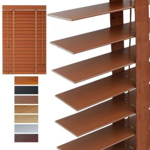 Store Bois IntéRieurs, Store Occultant 30cm 45cm 60cm 75cm 90cm 100cm 125cm 140cm 160cm Occultant Rideaux Preuve de l'eau(Brown) (SMSHZ, neuf)