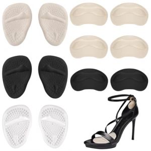 Vicloon Coussinet Talon Chaussure Homme et Femme, 3 Paires Demi Semelles Coussinet, 3 Paires L'arrière du Talon Trop Grande, Coussinet Talon Chaussure de Sport Trop Grands et Auto Adhésifs (Vicloon®-FR, neuf)