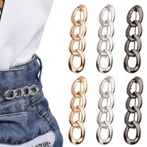 JYNXOR 6 Piecès Pince pour Pantalon Trop Large, Bouton Jean Clipsable, Ceinture Ajustable Sans Couture, Boutons de Jeans Amovibles, Serre Taille Pantalon for Skirt Pants Jeans Sleeves (SHOPSCAPE INK, neuf)