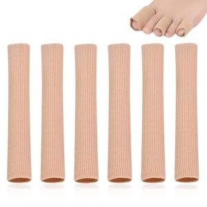 HAMKU Lot de 6 Protection Orteils en Silicone Découpable,Tube de Coussin D'orteil,Protège Orteils,Bandage Gel Doux pour Cors,Ampoules,Callosités,Orteils et Doigts (STAR JINGWEN, neuf)