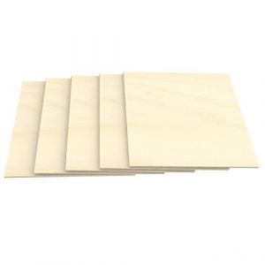 AUPROTEC 5x A4 Feuille de Contreplaqu&eacute; 8mm Bouleau (210 mm x 297 mm) Panneau du Bois Massif pour Bricolage Chantournement Mod&eacute;lisme D&eacute;coration Panneaux Multiplex de qualit&eacute; haut BB/BB (AUPROTEC, neuf)