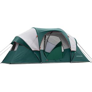 HIKERGARDEN Tente de Camping pour 10 Personnes &ndash; Tente familiale Portable Facile &agrave; Installer pour Le Camping, Tente d&ocirc;me en Tissu Coupe- 35,6 x 28,9 x 28,8 cm (Vert) (SZYLB-Store, neuf)
