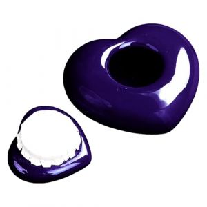 Petite urne funéraire CHUNLINLAODA Urne pour Animaux de Compagnie, Urne en Forme de Coeur, Urne Souvenir, Urne en céramique, Belle Urne funéraire Souvenir pour Animal de Compagnie ou Humain (Bleu) (YUNLETONG, neuf)
