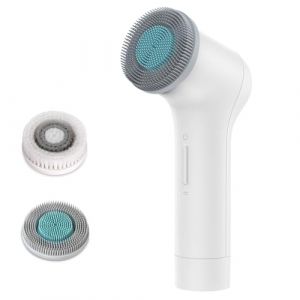 MYCARBON Brosse Nettoyante Visage Électrique Microcirculation Bidirectionnelle IPX7 Étanche 2 Vitesses Brosse Exfoliante Visage Brosse Rotative pour Nettoyer Le Visage en Profondeur (Blanc pur) (MYCARBON Store, neuf)