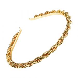 VICASKY 1 bandeau de cheveux r&eacute;tro pour cheveux, dor&eacute; m&eacute;tallis&eacute;, au design torsad&eacute;, pour f&ecirc;tes, mariages et occasions sp&eacute;ciales, accessoire &eacute;l&eacute;gant (Belicious Helper, neuf)