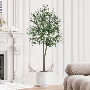 YOLEO Olivier Artificiel 150 cm Plantes Artificielles Interieur Fausse Plante Verte D&eacute;coration pour Int&eacute;rieur Ext&eacute;rieur Maison Chambre Salon Balcon Cour Jardin (Yiiihaa, neuf)