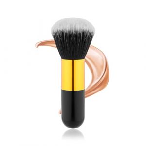 Gosknor Pinceau Autobronzant pour Visage, Grand Pinceau Applicateur Kabuki Doux et Dense Pinceau Autobronzant Visage Id&eacute;al pour Bronzage Cr&egrave;me Solaire Blush Fond Teint(Noir Or) (Beisong, neuf)