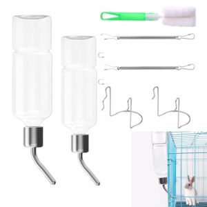 Biberon Lapin & Cochon d'Inde &ndash; Abreuvoir Cochon d Inde-Biberon Hamster Solide & &Eacute;tanche-Distributeur Eau Lapin pour Cage & Clapier-Abreuvoir Cochon d Inde（(2er Set 350ml + 180ml)） (CC Party Store, neuf)