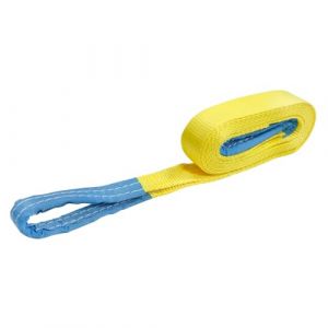 Sangle de traction 6 tonnes - 5m x 50mm - sangle de remorquage - légère - extensible - sangle de traction 4x4-2 boucles (Novoo France, neuf)