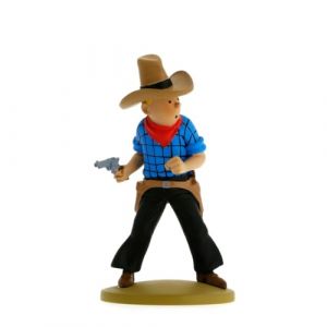 Figurine de collection Tintin en cow-boy 11,5cm Moulinsart 42191 (2015) (BD addik | France, neuf)