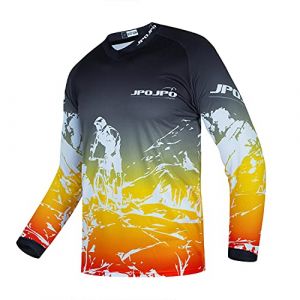 Maillot de cyclisme pour enfant - Maillot de v&eacute;lo de montagne pour gar&ccedil;ons et filles - &Eacute;l&eacute;ment de course - Maillots de sports motoris&eacute;s, Cu9021, 8 ans (yidingdian, neuf)