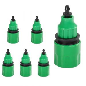 FIBOUND 6 Pi&egrave;ces Connecteur Rapide Tuyau, Connecteur Tuyau d'Arrosage Plastique, Adaptateur Tuyau Unidirectionnel, Raccord Connecteur Robinet, pour Un Tuyau d'Arrosage (4/7 und 8/11 mm) (FIBOUND EU, neuf)