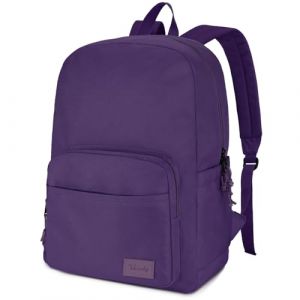 VASCHY Sac &agrave; Dos Loisir, L&eacute;ger Cartable Primaire Coll&egrave;ge Lyc&eacute;e pour Adolescent Fille Gar&ccedil;on Sac &agrave; Dos Ecole Imperm&eacute;able pour Homme Femme Daypacks 2 Compartiments pour Sport Voyage Office, Violet (Vaschy, neuf)