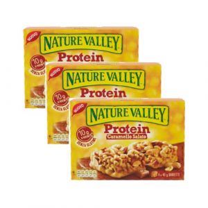 Nature Valley® | Barre protéinée molle aux cacahuètes et aux amandes avec enrobage de caramel salé - 3 paquets (ChristopherParker, neuf)