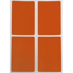 Royal Green - Gommettes &Eacute;tiquettes Autocollantes Rectangulaires - Orange - Environ 7,5cm x 5cm (75mm x 50mm) - 15 Feuilles - Paquet de 60 (RoyalGreenMarketEU, neuf)