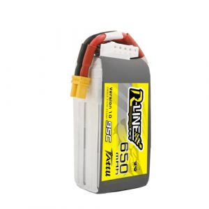 Tattu Batterie Lipo 4S 14.8V 650mAh 95C Coque Souple R-Line Lipo Batterie avec Connecteur XT30 pour UAV Drone FPV Racing RC Quadcopter multirotor de Taille 100 &agrave; 180 (SQS Store, neuf)