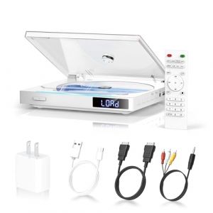 Maite Lecteur DVD Super Petit, avec Haut-Parleur HiFi Int&eacute;gr&eacute;, Region Free CD/DVD Player pour TV avec Sortie HDMI RCA,Memory Playback, Support PAL/NTSC System, C&acirc;ble HDMI RCA sans Rack (maite, neuf)