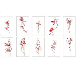 Tatouage temporaire, 10 pièces, faux tatouage papillon style rétro, technique de tatouage, imperméable, réaliste, sans colle, autocollant d'art adulte non réfléchissant(A) (CHJWEIHHERT, neuf)