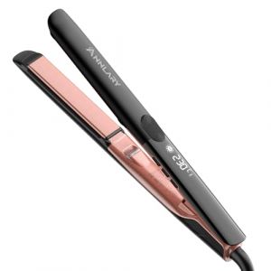 ANNLARY Lisseur Cheveux 2.5 cm, Lisseur & Boucleur 2 en 1 – Plaques Céramique Ionique Titane, Double Tension (110-240V) pour Cheveux Brillants et Anti-Frisottis Glätteisen Glätten (Yiqiaodianzi, neuf)