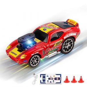 funnykid Mini Voiture RC 1:64 &ndash; Voiture Drift T&eacute;l&eacute;command&eacute;e en Alliage, 3 Vitesses, Port&eacute;e 30 m, Recharge USB Type-C, 2.4GHz, Jouet de Course avec C&ocirc;nes &ndash; Cadeau pour Enfants 6+ (WinSmart Market Kft., neuf)