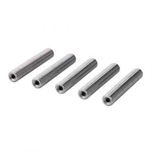 Tube d'Extrudeuse pour Imprimante 3D, 5pcs M6 Buse Gorge Tube PTFE en Acier Inoxydable, Pi&egrave;ces d'Extrudeuse pour Imprimante 3D MK8 Extrudeuse 1.75mm (M6*40mm) (Simangy, neuf)
