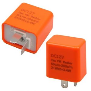 EuAcesry Clignotant Relais, 2 Pcs Centrale Clignotante LED Moto, 12V 2Broches Relais de Clignotant Universel, Indicateurs de Moto-LED Lumière pour Voiture/Feux Clignotants/LED-Indicateur Direction (MoChenYun, neuf)