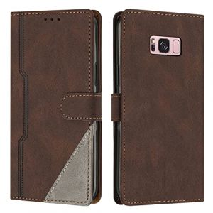 Coque pour Galaxy S8 Plus, Housse en Cuir PU Portefeuille, Etui de Protection &agrave; Rabat Magn&eacute;tique Coque pour Samsung Galaxy S8 Plus, Marron (JZhou Store, neuf)