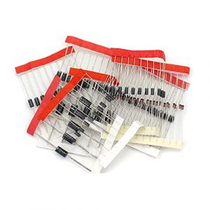 Hailege 100pcs Schottky Redresseur Diodes Assortiment Kit avec 8 Valeurs 1N4148 1N4007 1N5819 1N5399 1N5408 1N5822 FR107 FR207 (Hailege, neuf)