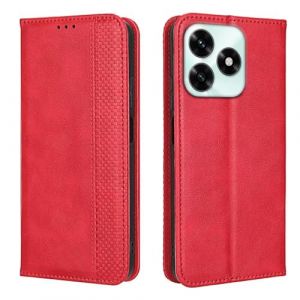 EASSGU Coque pour Honor X5C Plus (6.74" inches), Etui Flip Folio en Cuir PU avec Interrupteur Magn&eacute;tique, [3 Fentes pour Cartes] [1 Portefeuille] Housse - Rouge (EASSGU, neuf)