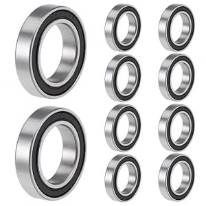 [10 pièces] 6802-2RS Deep Groove Ball Bearings Single Rubber Sealed Ball Bearings for Rollers, Home Appliances Machinery, Industrial (15 x 24 x 5 mm) (ANQIT, neuf)