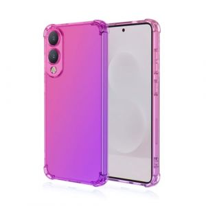 EASSGU Coque pour Samsung Galaxy S25 Edge (6.7" inches), Housse de Protection de Couleur D&eacute;grad&eacute;e Transparente, &Eacute;tui de T&eacute;l&eacute;phone Anti-Chute et Anti-Rayures - Rose Mauve (EASSGU, neuf)