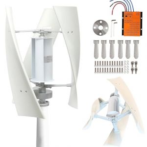CIELOBLOEN &Eacute;olienne Domestique Verticale 100W/200W/300W - Kit Complet G&eacute;n&eacute;rateur avec Contr&ocirc;leur MPPT pour Cabine, Terrasse, Marine 300W (XIAOMING SHOPP, neuf)