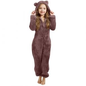 Enfant Pyjamas en Flanelle Ensemble Hiver Grenouill&egrave;re Gar&ccedil;ons Filles Cosplay D&eacute;guisement Combinaison V&ecirc;tements De Nuit Unisexe Chic Costume Carnaval No&euml;l F&ecirc;te Chaud Onesie 2-13 Ans (Anglekie, neuf)