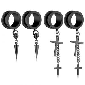 TYXHXTF 2 Paire Ecarteur Oreille, Flesh Tunnel, Double &Eacute;vas&eacute; Plug Tunnel, Double Flared Ear Plug, Piercing Bijoux, pour Femmes Hommes 8mm (TYXHXTF, neuf)