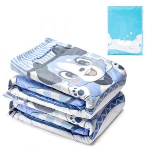 LittleForBig 5500-5800 ml Fermeture Auto-Agrippante R&eacute;glable Couche Adulte Imprim&eacute;e Couche Arri&egrave;re en Tissu 2 Pi&egrave;ces - Petit Bleu BabyFur (L) (Littleforbig, neuf)