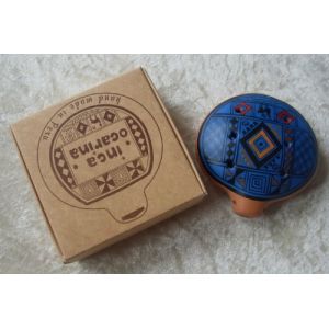 Flûte inca Ocarina, traditionnelle du Pérou, issue du commerce équitable, bleu marine (Purity Style, neuf)