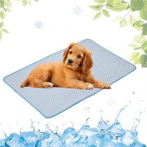 Tapis Rafraichissant Chien, Tapis Refroidissement pour Chiens Chats et Animaux de Compagnie pour l'&eacute;t&eacute;, Lavable pour Caisses/Chiens Chenils/Lits(Bleu,40x50cm) (LEZN, neuf)