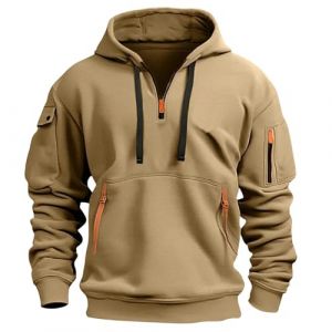 , Sweat Homme Capuche Running Manche Longue Fourrure Sweat &Agrave; Capuche Hiver Personnalisable Noel Ski Veste Homme 4XL (Transport 10-15 jours TQBHSC, neuf)