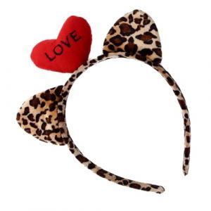 minkissy Bandeau oreilles de chat vêtements écouteurs casque de réglage accessoires léopard pour femmes casque filaire casque clip casque oreilles de voiture jolies oreilles Peluche Leopard (Master Self, neuf)