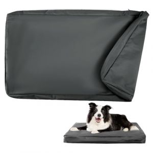 DUJUIKE Imperméable Housse de Rechange pour lit pour Chien, Housse de Matelas pour Chien, Housse de Remplacement pour Matelas de Cage de Chien, Lavable, Housse Amovible pour Coussin pour(Noir,M) (Pulchlla, neuf)