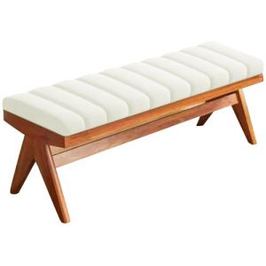 Coussin de Banc sur Mesure Exterieur Interieur Dehoussable Coussin de Banquette 120x40 100 x 35 80x40 150x40 pour Salon ou Balançoire de Jardin, Balcon, Terrasse et Palette(Beige,90x50cm x5cm Thick) (JANNE TORRY, neuf)