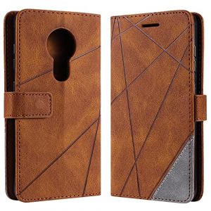 Vankii Coque pour Nokia 7.2 / Nokia 6.2, Rabat Portefeuille de Protection Cuir PU Etui, Slim Silicone TPU Bumper Magn&eacute;tique Housse, Flip Porte Cartes avec Fonction Support Cover Antichoc Case (Brun) (LiLuLa Store, neuf)