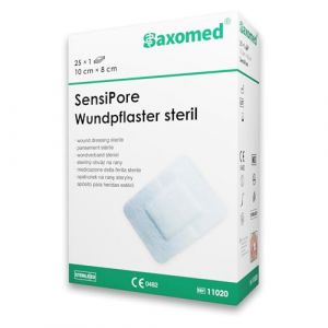 Pansement compressif d'urgence stérile 10 x 8 cm 25 pièces - Pansement waterproof résistant à l’eau et à la poussière - Bandage pour couvrir les blessures de l'extérieur (parahealth, neuf)